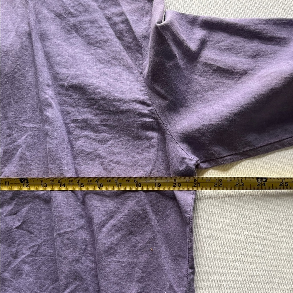 The Last Best Place Vintage Purple Ruffle Front Bell Sleeve Button Down - L - Picture 6 of 9